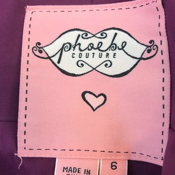 Phoebe Couture Dress Sweetheart Neckline & Back Bow Detail Fuchsia Pink Size 6 - Picture 6 of 8